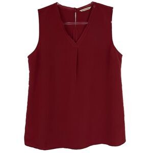 Soft Surroundings Dark Red Sleeveless Top Large